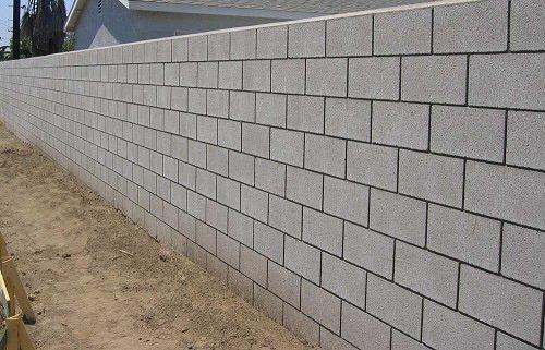 Masonry block wall