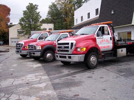 Just part of our fleet of tow trucks