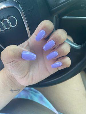 Purple gel coffin full set