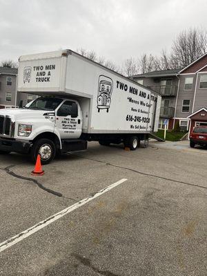 Moving truck at one of the apartments