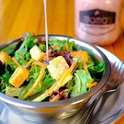 House Salad with our Signature Momo's Poppy seed Dressing