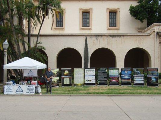 The Science Scripture Salvation Logo suspended in the back of the canopy was my latest order.  I have ordered cards that reflect the posters