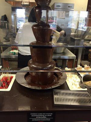 Their chocolate fountain