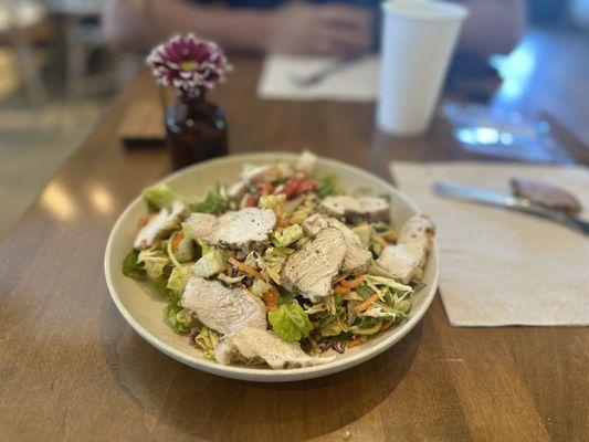 Ginger miso chicken salad.