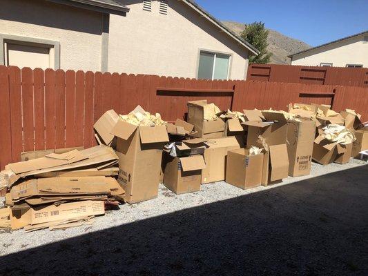 This is the aftermath of our moving to Reno.