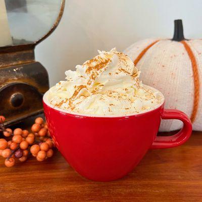 Pumpkin Pie Latte anyone? Our Witch of Pungo latte has pumpkin pie sauce, whipped cream, and a dusting of pumpkin spice. Not one to miss!