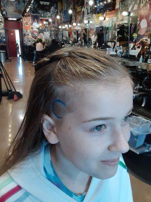 Undercut with design.