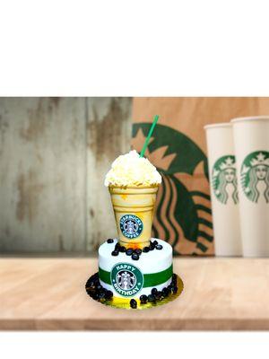 Starbucks Frappuccino themed 3D custom cake