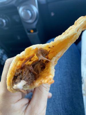 Shredded beef empanada