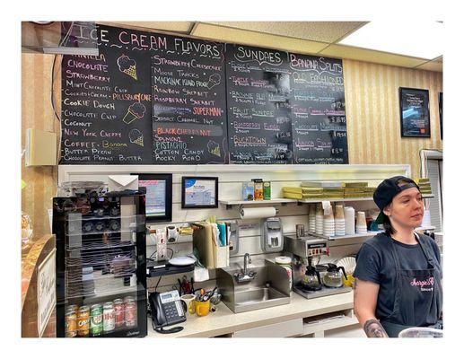 Inside Margie's Candies.Montrose Ave,Chicago, IL . Old School (Since1921) Ice Cream /Candy Shop Great Staff Great Friendly Service.Cool!