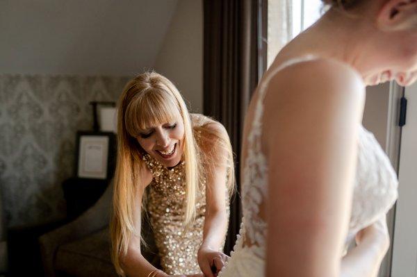 One of my beautiful bridesmaids and her full face of makeup.