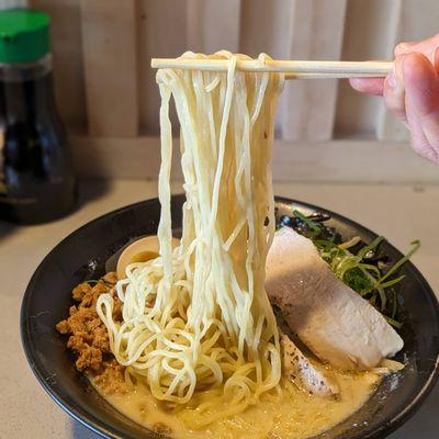 1/6/24 - Creamy Chicken Ramen Noodles. Low quality, overcooked.