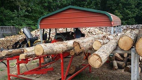 our firewood processor at work