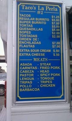 The menu.  Hella meats!