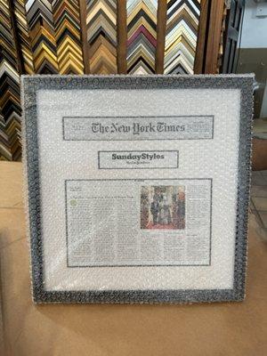 Our New York Times wedding announcement