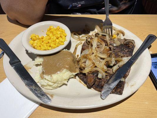 Liver and onions. Ordered 2x now and still delicious each time