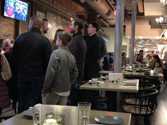 As you can see if you are seated at one of the tables down the middle near the main part of the bar you will have people on top of you.