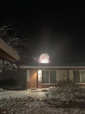 Fireworks on NYE from our patio