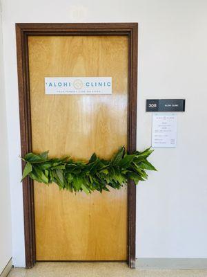 Our clinic was traditionally blessed and adorned with a kukui leaf lei which symbolizes enlightenment, protection, guidance, and peace.