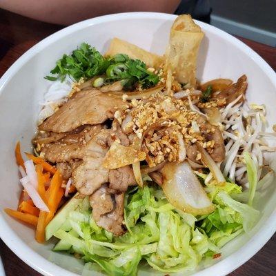 Grilled Pork Vermicelli Bowl - 10/10. Love everything on here! Pickle carrots & daikon are bomb!