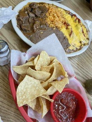 2. Enchilada Guisada Plate