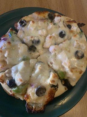 Roasted garlic pizza-lunch special $14.95