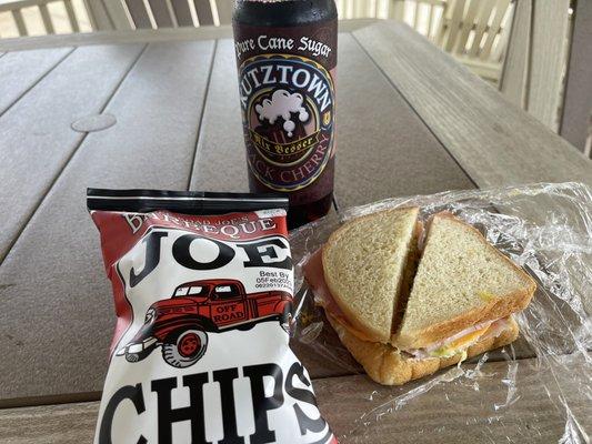 Ham and Cheese Sandwich on Fresh-Baked Amish Bread.