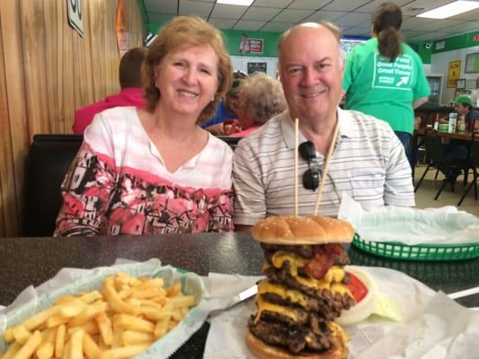 Four of us could barely eat the delicious "pavement pounder"!