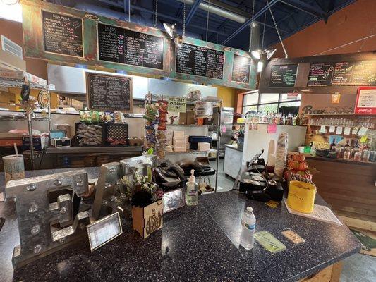 Interior cooking/counter area