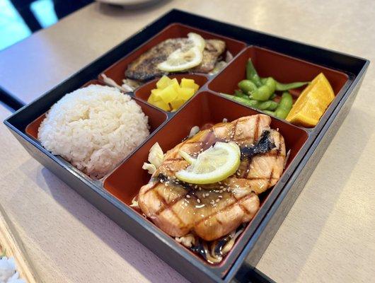 07/06/2023: Bento Box -- Salmon teriyaki and saba shirokiya