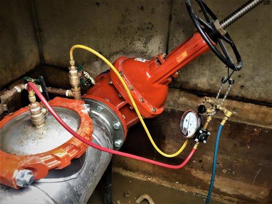 Backflow Testing in a Concrete Meter Pit