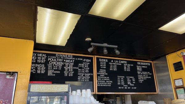 Menu board