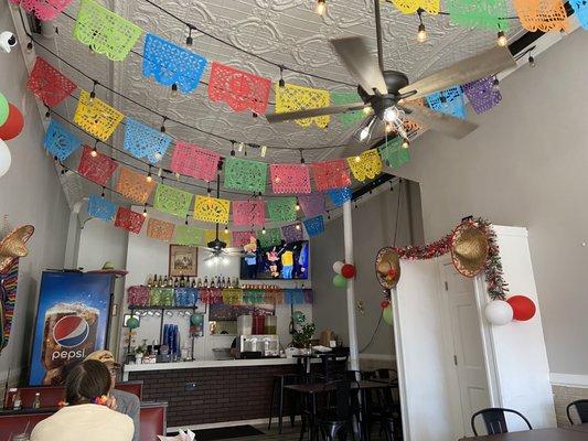 Interior of restaurant