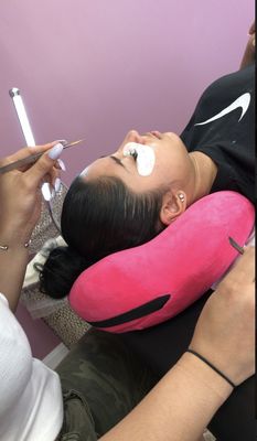 Returning Client Is Receiving A Fill For Her "The Mix" Lash Set