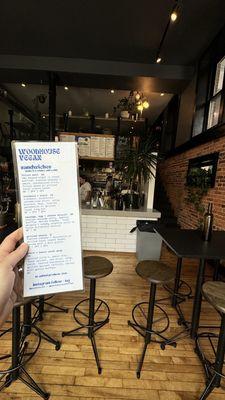 Menu and interior