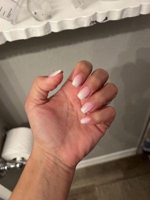 Dip manicure ombré pink