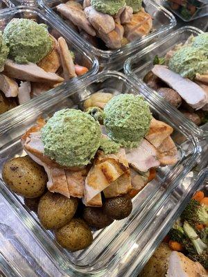 Roasted Macadamia pesto on Verlasso  Salmon