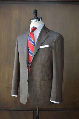 Brown/Tan/Navy/Blue Gun Check Sports Coat