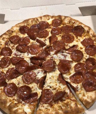 Pepperoni pizza with Stuffed Crust