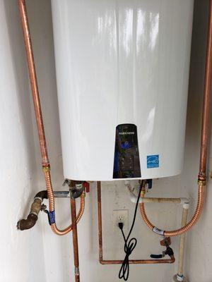 Tankless water heater install