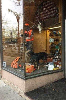 Visiting Durango, went into the store to browse, this guy was laying on the floor, and as we were walked out, he walked up into the display