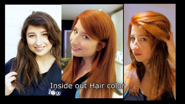 Inside out hair color