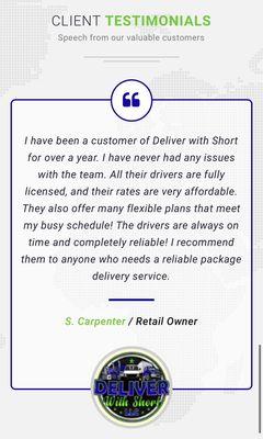 Client testimonial