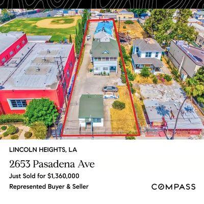 Sold this 7-unit development opportunity in Lincoln Heights, LA for $1.36M all cash.