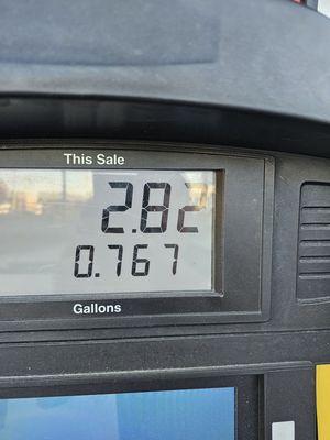 Price charged per gallon and not getting the entire gallon.