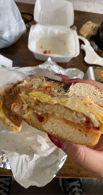 Breakfast Egg and Cheese Sandwich with Hashbrown