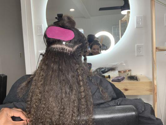 K tips (keratin tip extensions), #hair extensions, #hair extension services