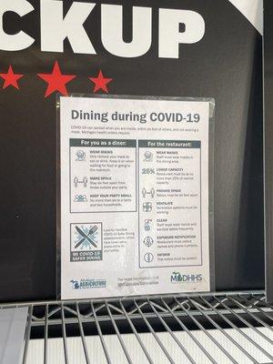 Covid-19 dining protocol