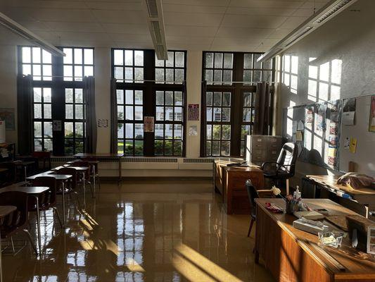 Inside one of the classrooms