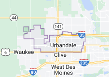 Location of Urbandale